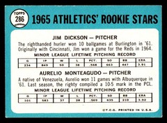 1965 Topps #286 Athletics 1965 Rookie Stars (Dickson/Monteagudo) Kansas City