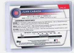 2025 Bowman Chrome #CPA-JC Juan Cabada Prospect Autographs Reptilian Green #/99