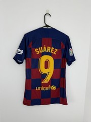 Barcelona Suarez #9 2019/20 Small Home Shirt Excellent Condition AJ5532-456