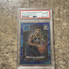 2017 Panini Donruss Optic – Rated Rookie Donovan Mitchell – Blue Velocity Prizm