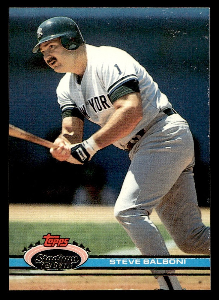 1991 Topps – Steve Balboni Baseball card New York Yankees Raw Trading Card