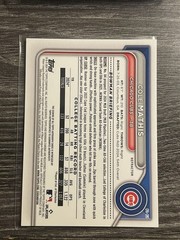 2024 Bowman Draft Cole Mathis Chrome Auto Refractor 1st Prospect #/499 Cubs
