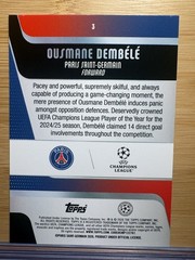 2025-26 Topps UEFA Club Competitions Ousmane Dembele #3 Green Holiday Leaf