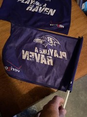 Baltimore Ravens Falcons Verizon Promotional Play like A Raven NFL Car Flags 2