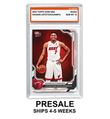 Giannis Antetokounmpo 2026 Topps Now NBA #OS02 Miami Heat Graded Gem Mint 10