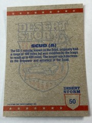 Vintage 1991 Topps Scud Missile (A) #50 Desert Storm Military Card NM Or Better