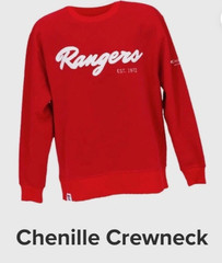 Texas Rangers Chenille Pullover Adult Medium Crewneck 4/6/26 SGA Giveaway GLF
