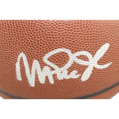 Magic Johnson Autographed Los Angeles Lakers Logo Basketball Beckett WIT 53083