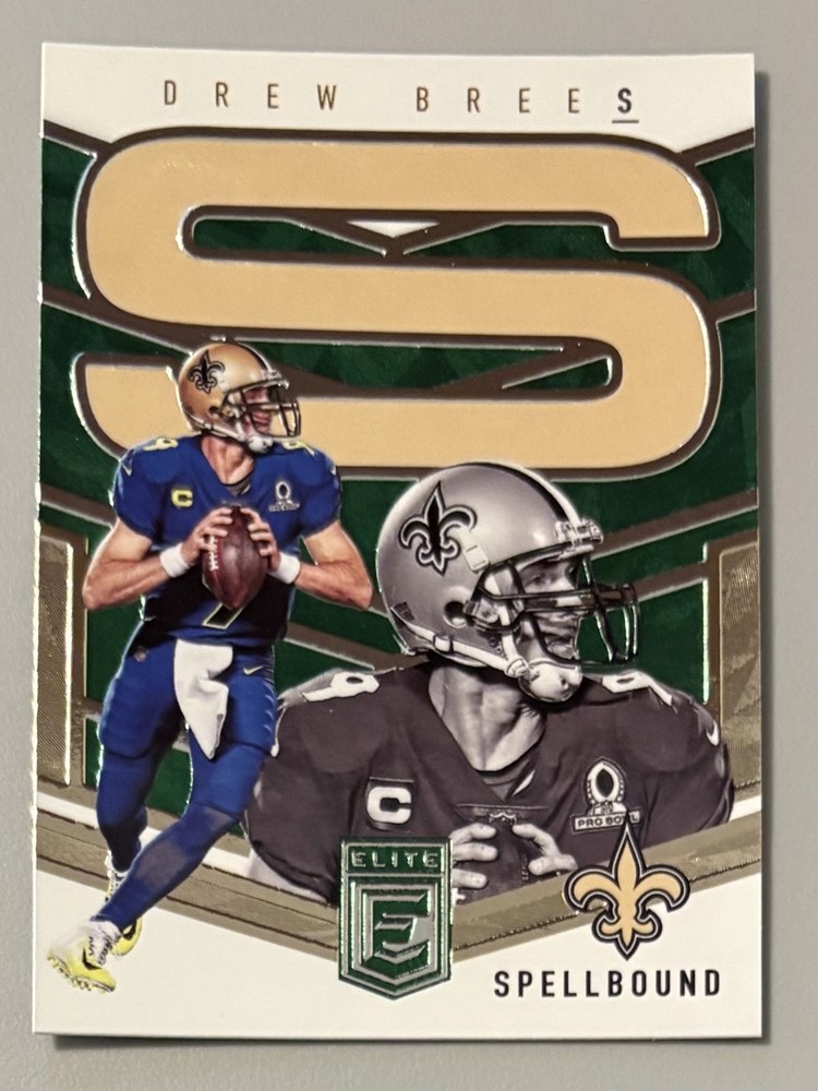 2018 Donruss Elite – Spellbound Drew Brees #SB-DB5 Green