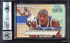 Shaquille O&rsquo;Neal Auto 1992-93 Fleer Ultra RC 328 Magic BGS 9 Auto 10 Beckett