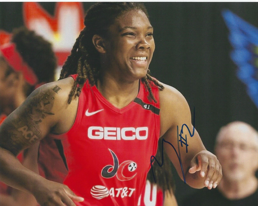 MYISHA HINES-ALLEN Signed 8 x 10 Photo WNBA Basketball WASHINGTON MYSTICS Auto&rsquo;d