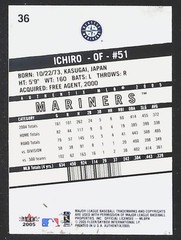 2005 Fleer Authentix Ichiro #36 Seattle Mariners