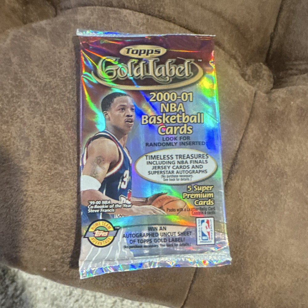 Topps Gold Label 2000-01 NBA Basketball Sealed Pack (5 Cards)