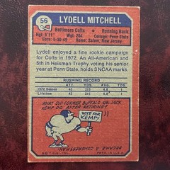 1973 Topps Set LYDELL MITCHELL ROOKIE #56 BALTIMORE COLTS – VG-EX/EX