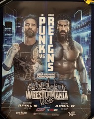 WrestleMania 42 Vegas Promo Poster Cm Punk Vs Roman Reigns