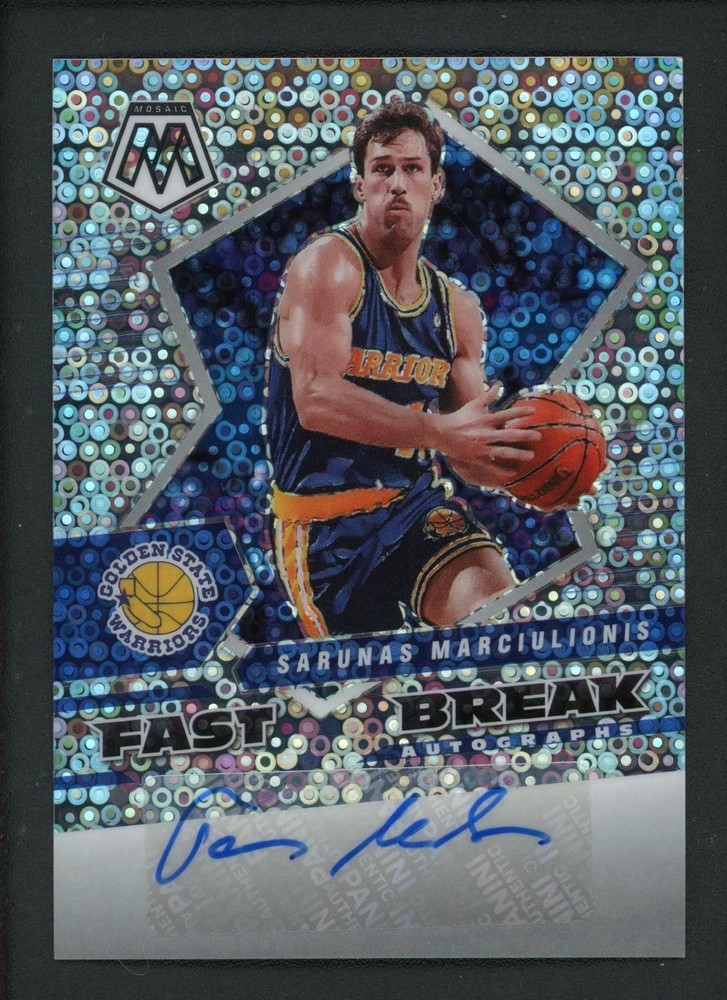 2021-22 SARUNAS MARCIULIONIS AUTO PANINI MOSAIC FAST BREAK DISCO AUTOGRAPHS