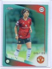 2025-26 Topps Chrome UEFA Women&rsquo;s UWCL HINATA MIYAZAWA #91 Aqua /199 MAN UNITED
