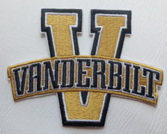 Vanderbilt Commodores~Embroidered PATCH~3 1/2&Prime; x 2 3/4&Prime;~Iron or Sew~NCAA