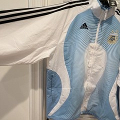 2006 Argentina AFA National Team Soccer Full Zip Track Jacket XL White/Blue