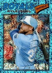 2026 Topps Heritage Chrome Blue Sparkle SP #365 Kyle Isbel Kansas City Royals
