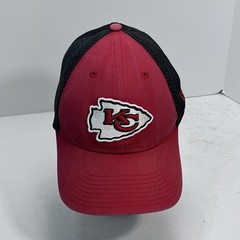 Kansas City Chiefs New Era 39Thirty Size L/XL Stretch Fit Hat Cap Red Gray Mesh