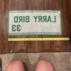 Larry Bird Vintage Rally Towel Boston Celtics 1980&rsquo;s NBA HOF Rare 19 X 9 Inches