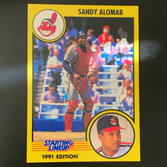 Kenner Starting Lineup 1991 Sandy Alomar Indians/Padres #15 Hard Signed Auto