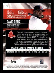 2021 Stadium Club #278 David Ortiz Boston Red Sox 67184