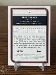 2023 Topps World Baseball Classic Trea Turner Orange Cracked Ice Foil /25 #98