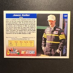 1994 Maxx: Race Cards-Series 1 NASCAR #189 Jason Keller/Driver 🏎🐷🏁