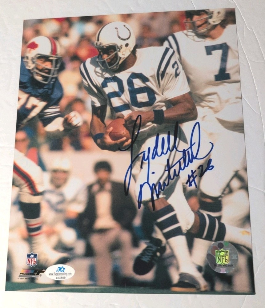 Lydell Mitchell Handoff Auto Autograph 8×10 Photo Signed Colts RB Legend