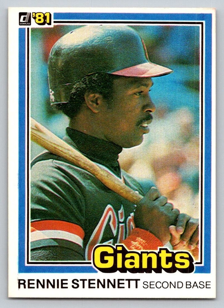 1981 Donruss – « breaking his leg » on Back #72 Rennie Stennett