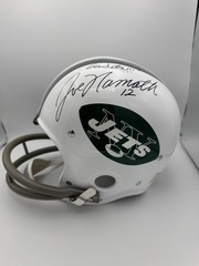 Joe Namath Signed New York Jets (2-Bar) RK Full Size Helmet Go Jets COA HOLO