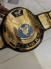 Big Eagle Scratch Logo Heavyweight Championship belt,4mm Zinc,Gold Plated, Adult