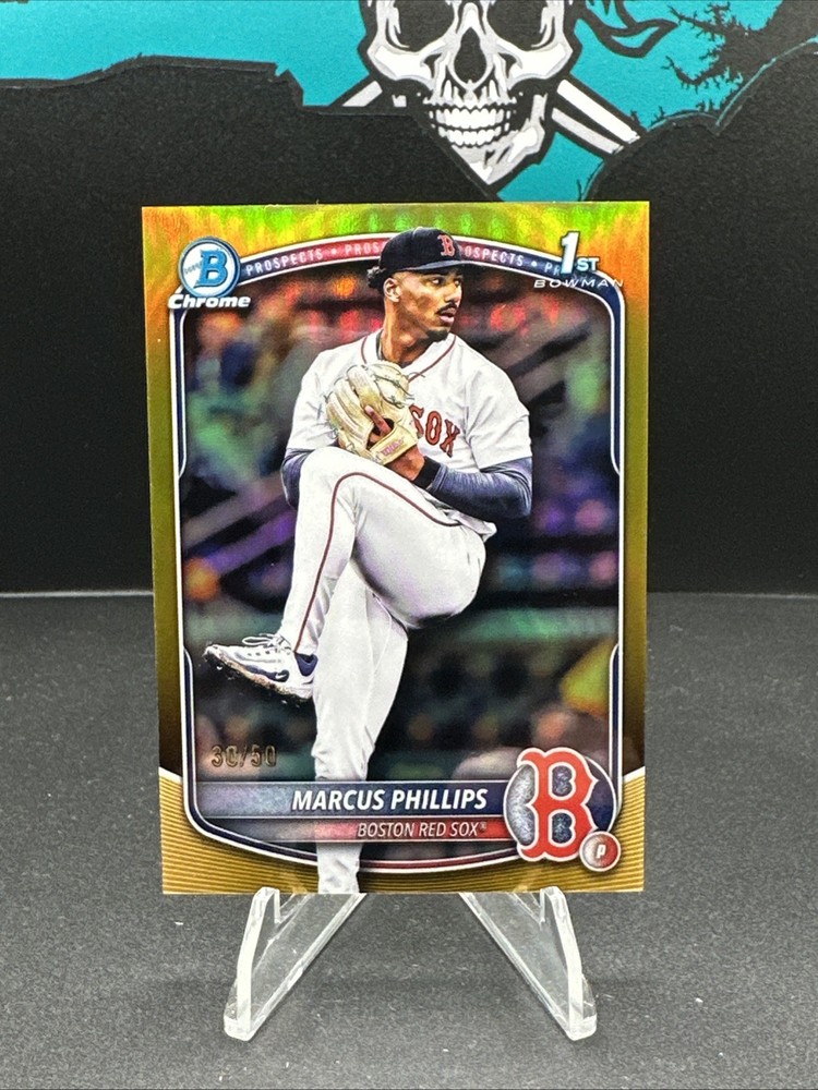 2025 Bowman Draft Marcus Phillips Gold Refractor /50 #BDC-54