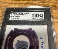 POP *1* 2021 Greg Rousseau/30 Sgc 8, Auto 10 1/1 RPA Thumbagraph, Buffalo Bills!