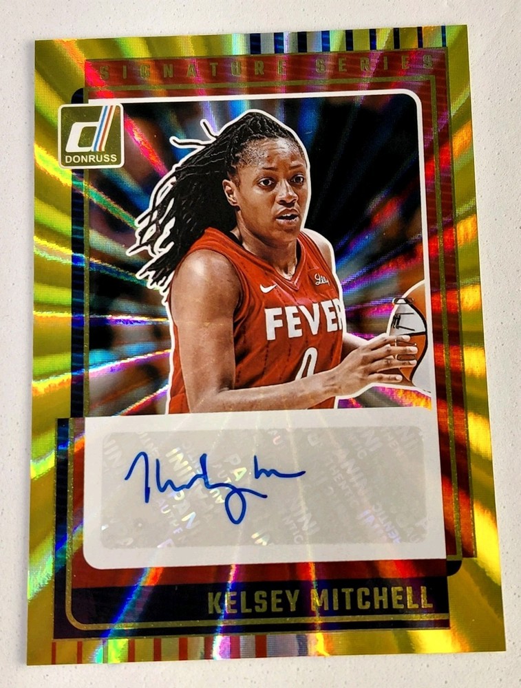 Kelsey Mitchell 2025 WNBA Donruss Signature Series Gold /10