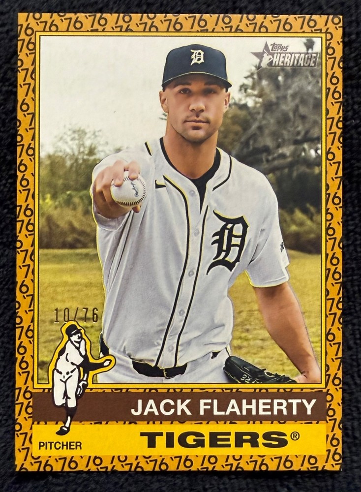 2025 Topps Heritage – Jack Flaherty #76 – Color of the Year 10/76
