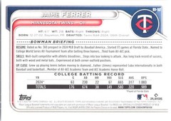 2024 Bowman Draft #BD-167 Jaime Ferrer