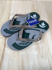 Michigan State Spartans NCAA Men&rsquo;s Flip Flops Team Logo NWT Various Sizes Unisex