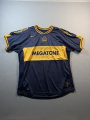 Vintage Nike BOCA JUNIORS 2006/07 Soccer Jersey Football Megatone Mens Sz Large