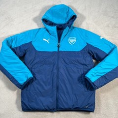 PUMA Arsenal FC Soccer Hooded Full Zip Reversible Jacket Blue Men&rsquo;s Size Medium
