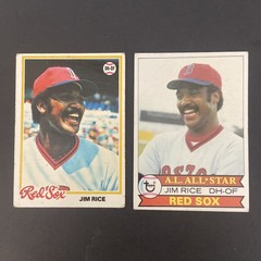 Jim Rice – Lot of 2 Cards – 1978 & 1979 Topps – Boston Red Sox #670 & #400