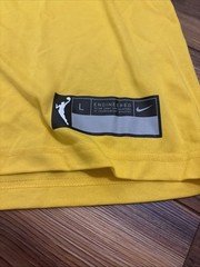 LOS ANGELES SPARKS Basketball WNBA Dri Fit NIKE Short Sleeve LARGE Yellow Shirt
