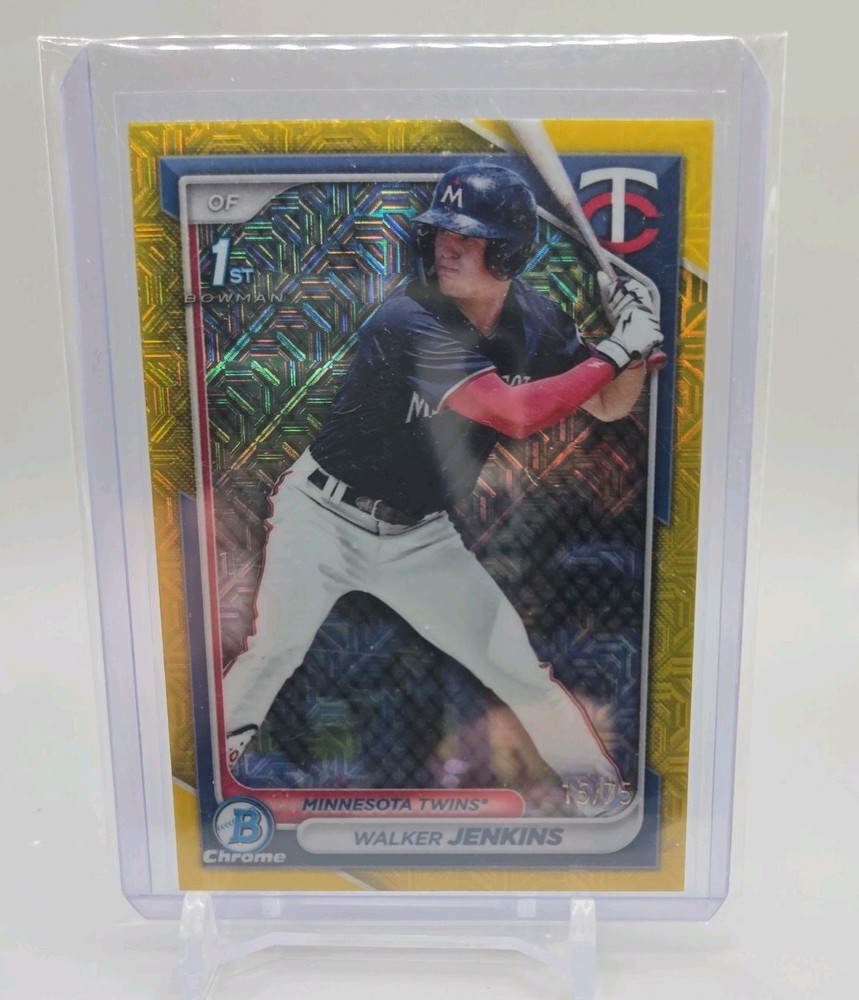 2024 Bowman Walker Jenkins 1st Bowman Mojo Yellow #/75 Twins
