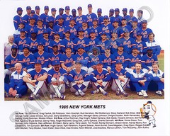 1986 NEW YORK METS WORLD SERIES CHAMPIONS BASEBALL 8×10 TEAM PHOTO