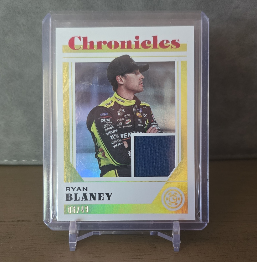 Panini 2023 Chronicles Swatches Ryan Blaney #CS-RB Red MEM /49 NASCAR