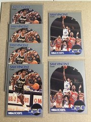 Lot of 6 1990-91 NBA Hoops Sam Vincent #223 2 With Michael Jordan 4 Corrected EX