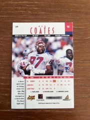 1997 Pinnacle #39 BEN COATES Autograph TE Pats…eBay Standard Envelope