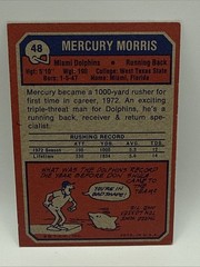 1973 Topps – Mercury Morris #48